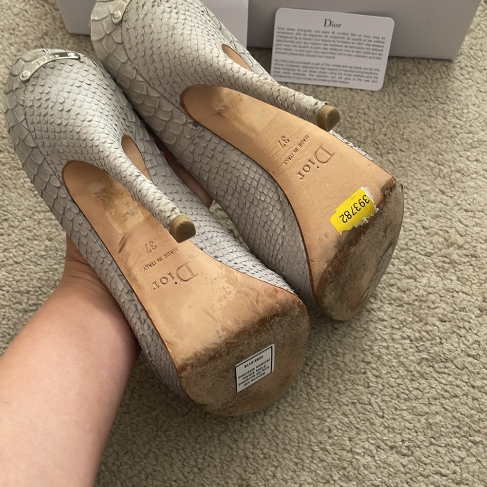 Christian Dior "Miss Dior" Peep toe platform heels, size 37/US 7 - Picture 6 of 10